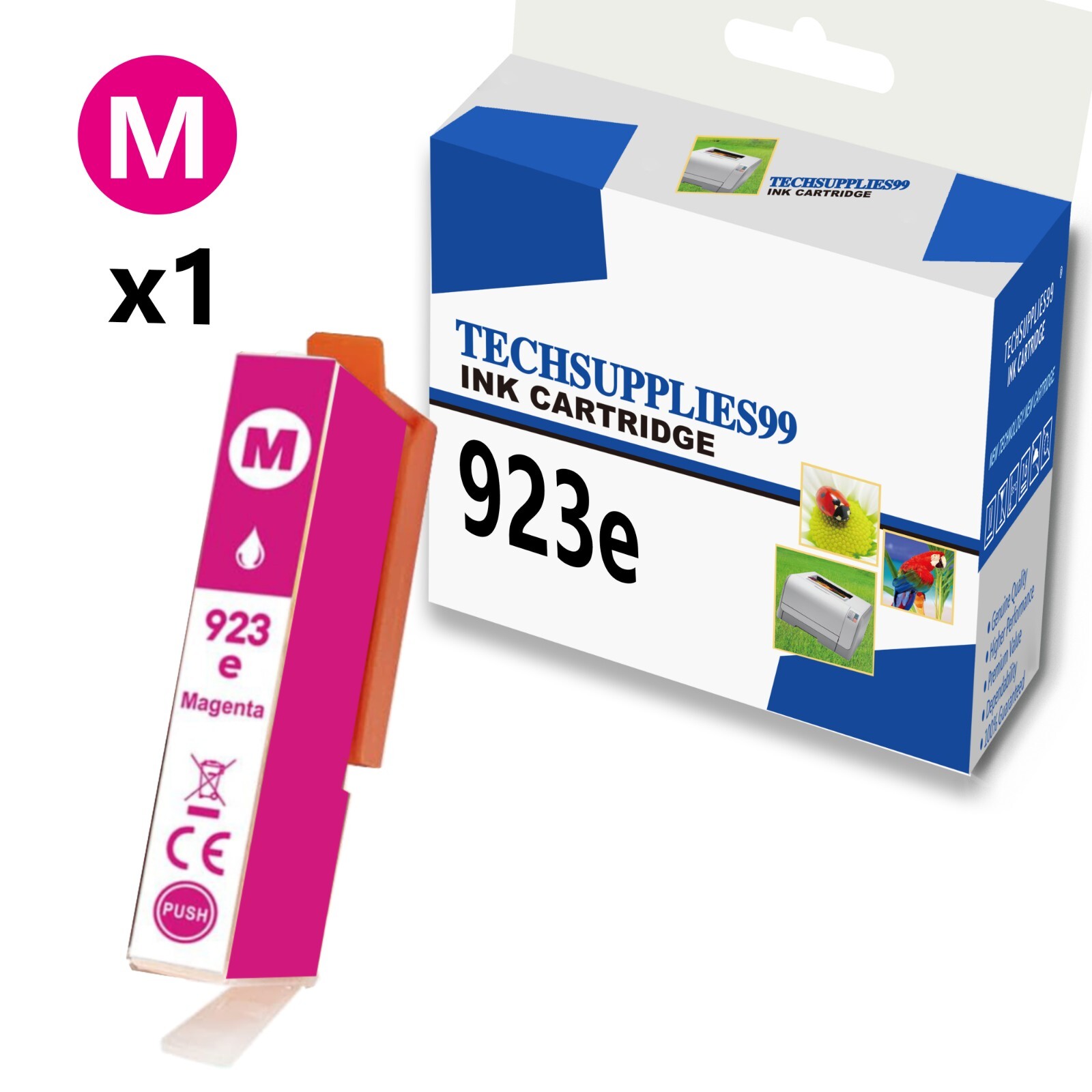 1Pk Magenta Compatible HP 923e Ink Cartridge 923 for Office Jet Pro 8130 8130e