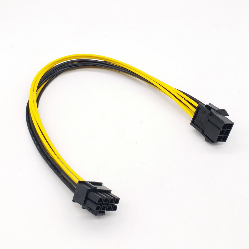 20cm ATX 6-Pin To 8-Pin PCI Express Power Adapter Cable Line For GPU Video Card