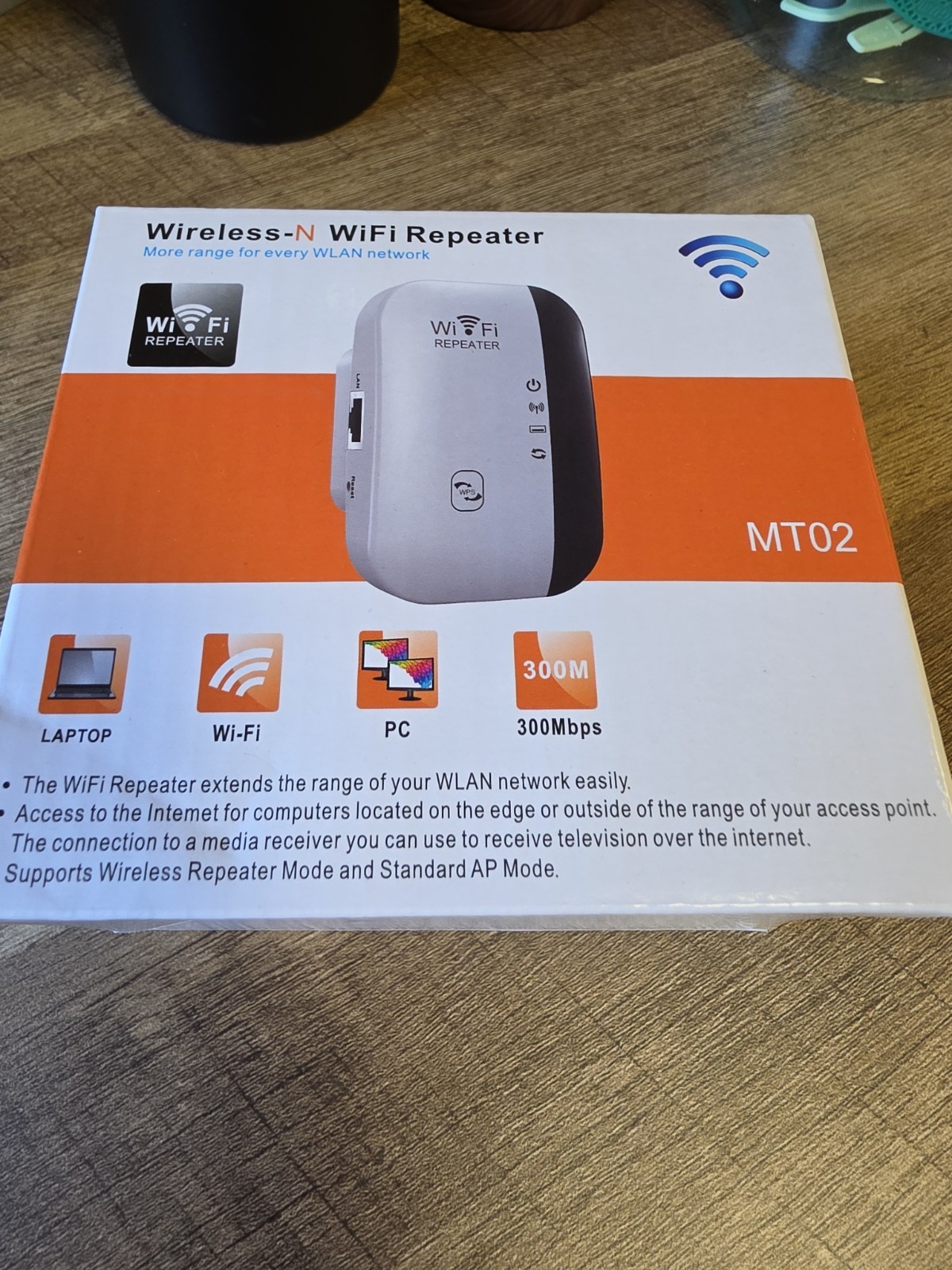 WiFi Range Extender Internet Booster Wireless Signal Repeater Amplifier