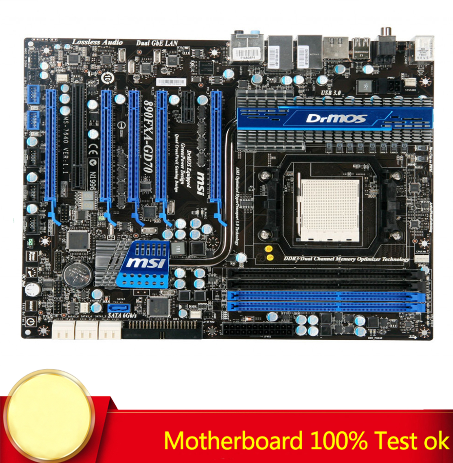 FOR MSI 890FXA-GD70 890FX Motherboard AM3/AM3+ DDR3 64GB 100% Test Work
