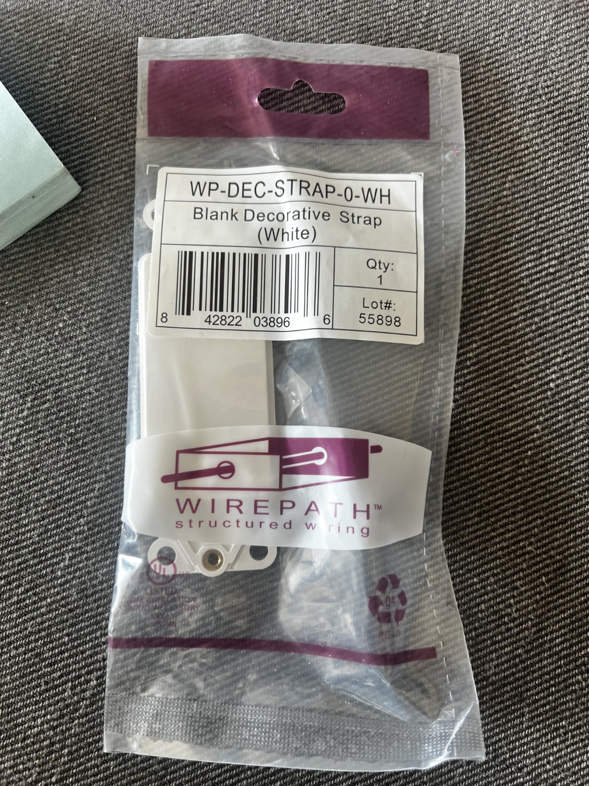 Legrand WP-DEC-STRAP-6-WH - NEW