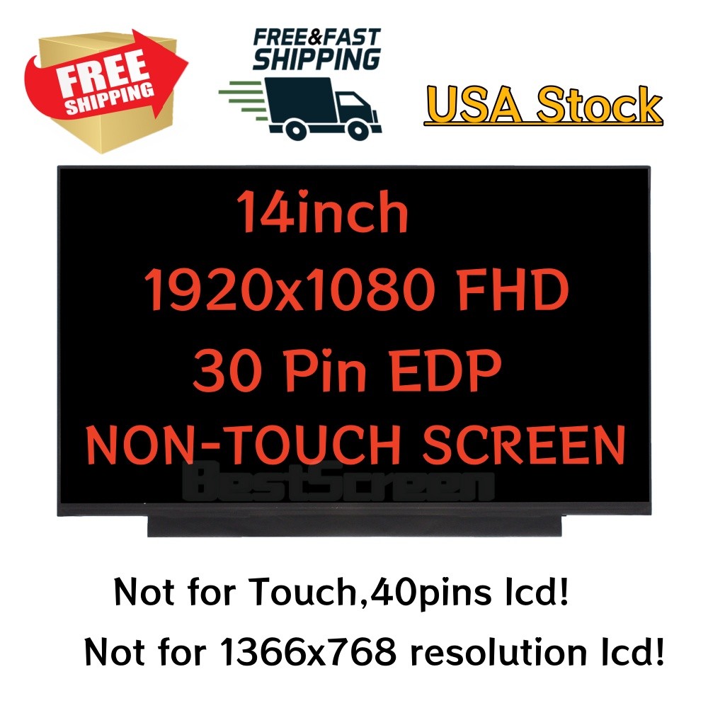 LP140WFA(SP)(D3) LP140WFA-SPD3 LCD Screen FHD 1920x1080 TESTED Non-Touch 14.0''