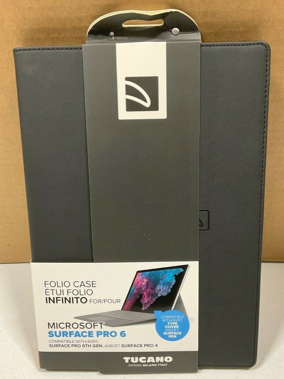 New Tucano Infinito Folio Case Microsoft Surface Pro 5 black TAB-INS5-BK 🇺🇸✨