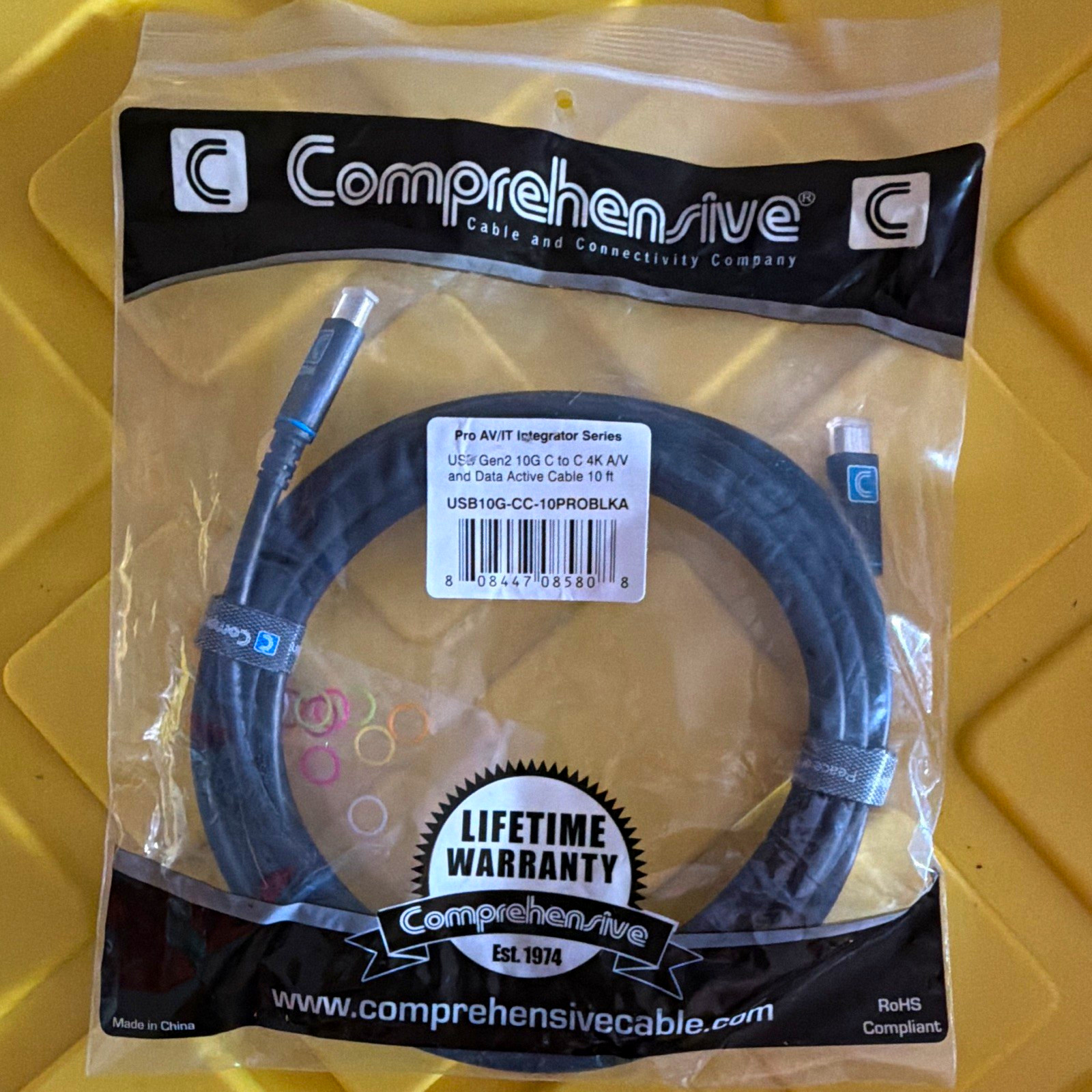 Comprehensive Pro AV/IT Integrator Active USB-C to USB-C Cable 10ft Black