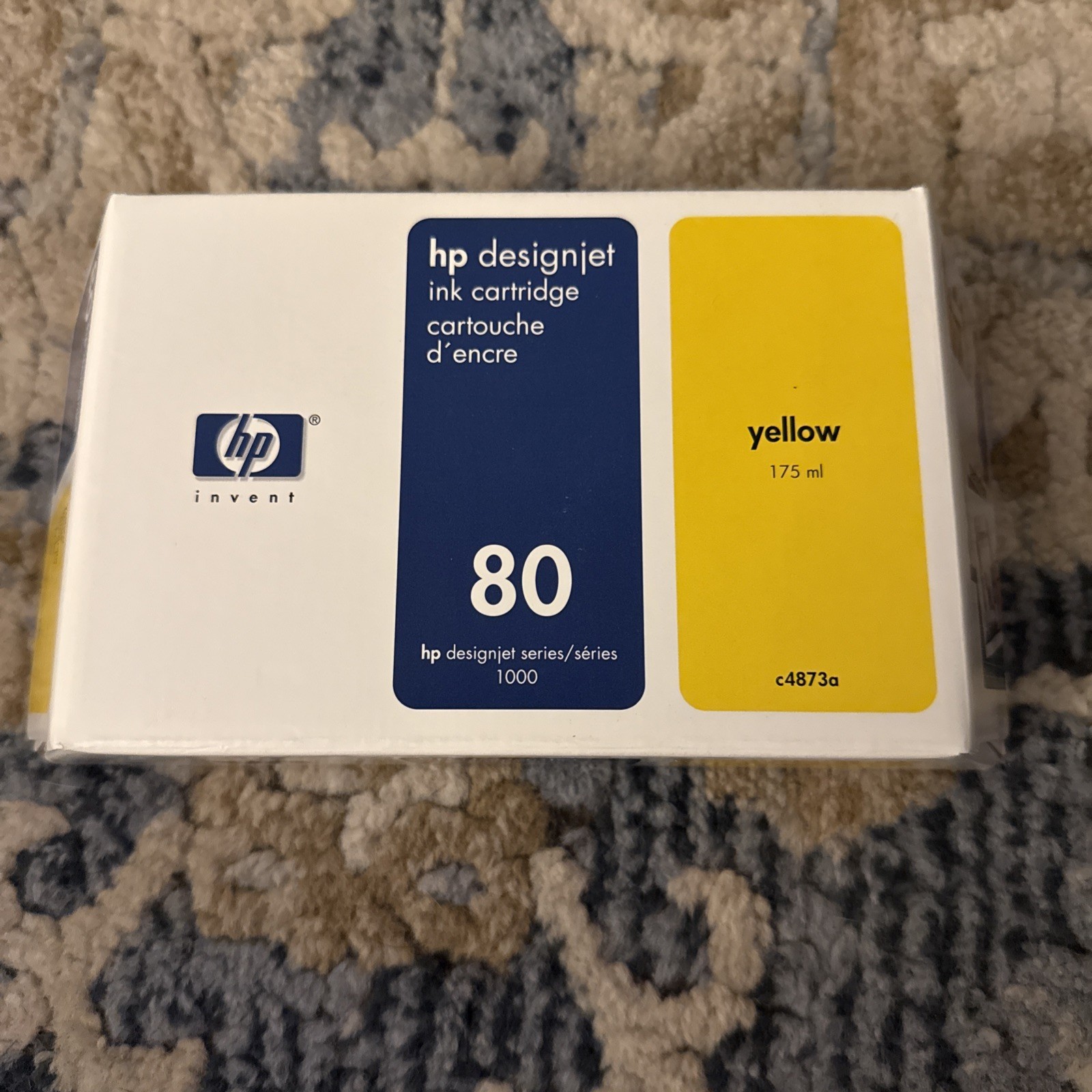 Sealed HP #80 Designjet Ink Cartridge Yellow C4873A