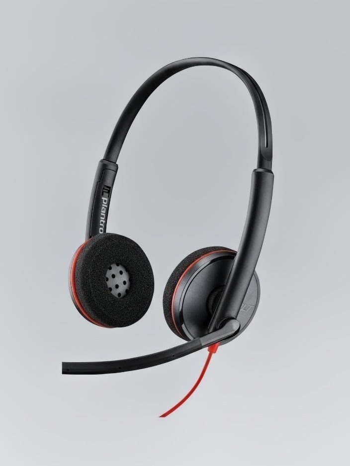 Poly Blackwire 3220 Wired Headset Plantronics Noise-Canceling Mic Stereo Design