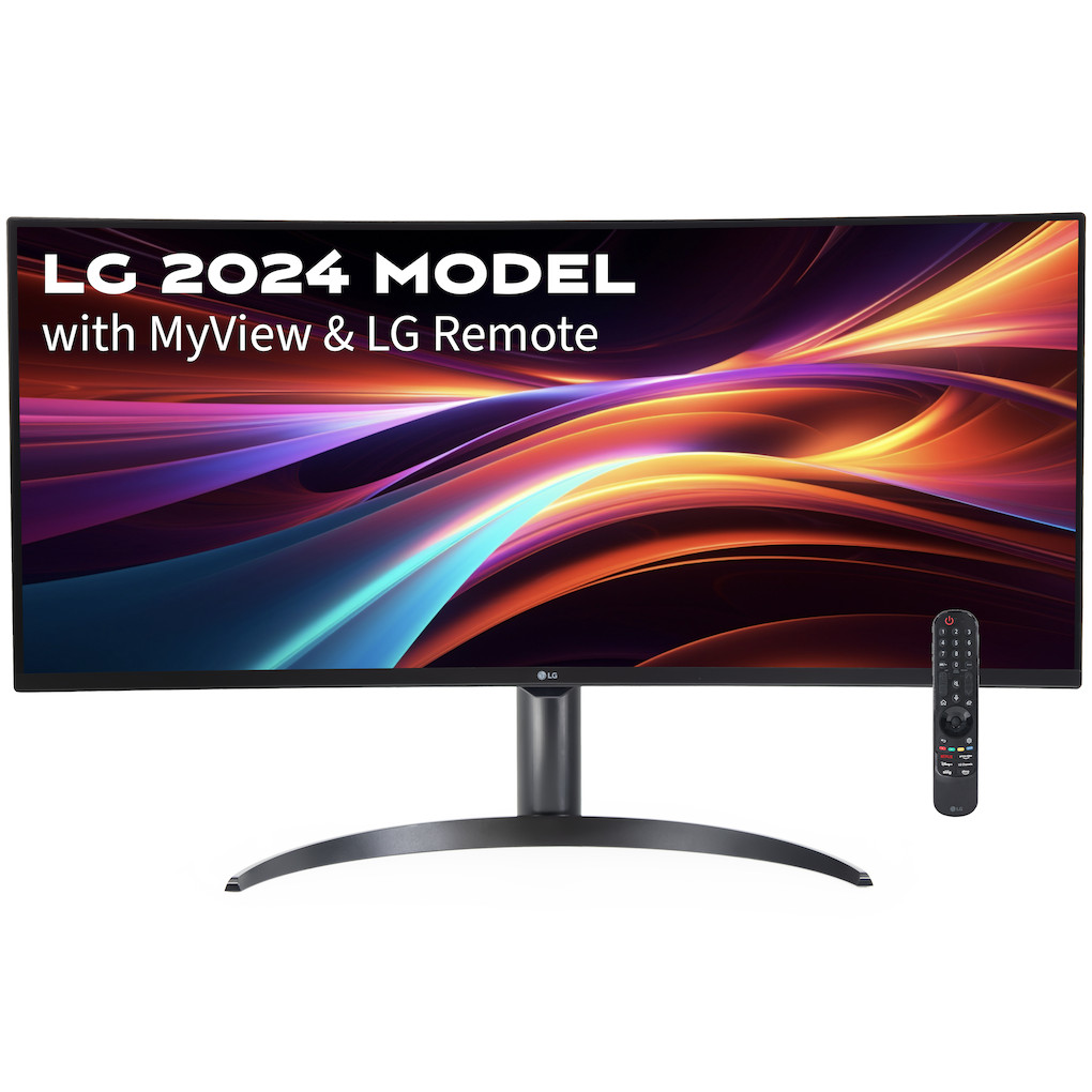 LG 34" WQHD VA Curved Smart Monitor with MyView 100Hz 5ms Black 34SR65QC-B 2024