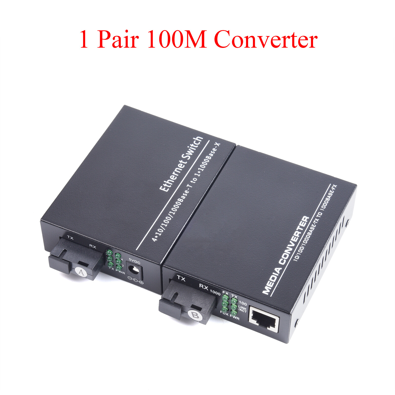 Gigabit Fiber Optical Converter 100/1000M Single Mode 1 Fiber to 4 RJ45 SC-Port