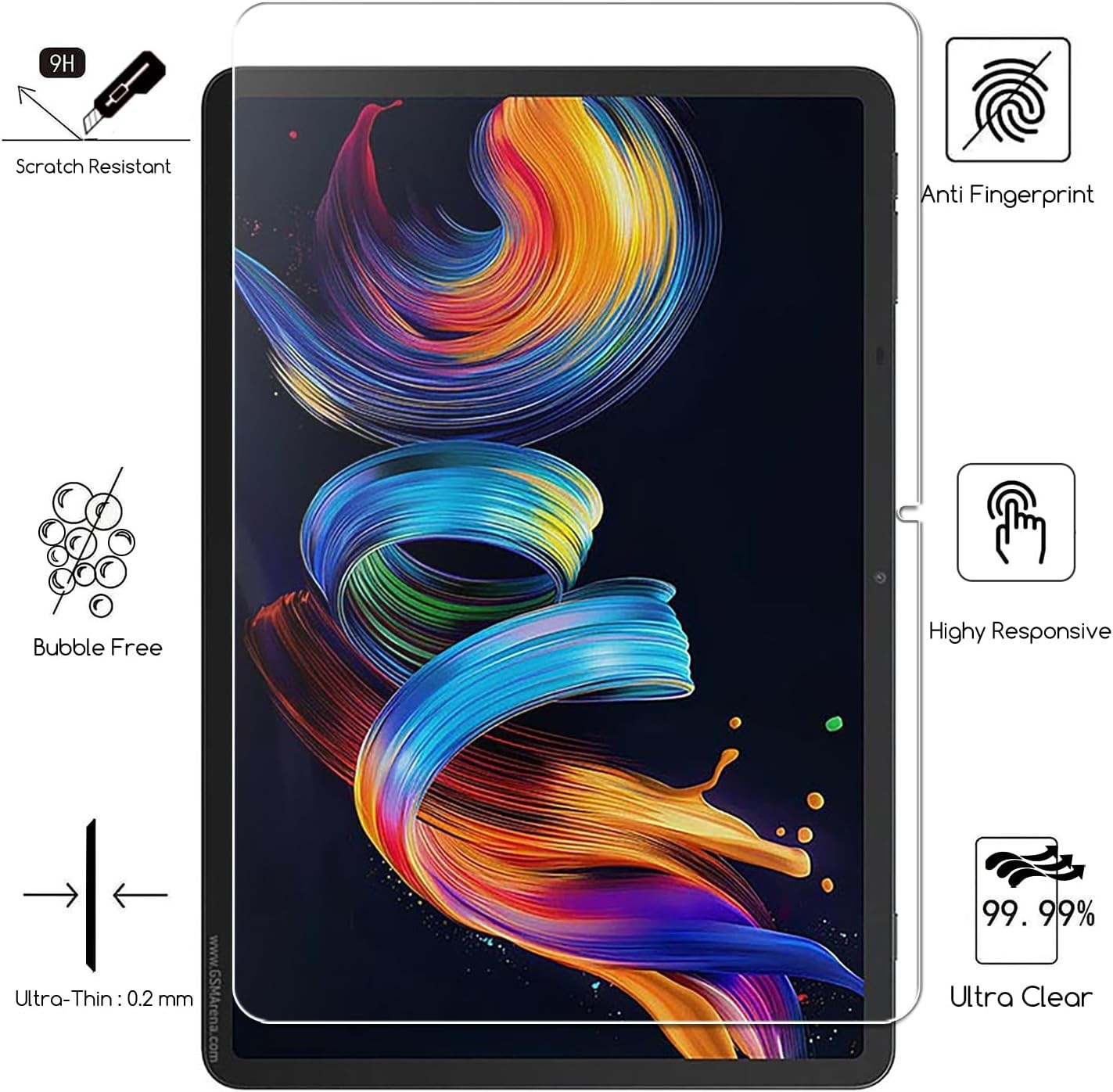 For TCL NXTPAPER 11 Plus Android Tablet 11.5" Screen Protector Tempered Glass