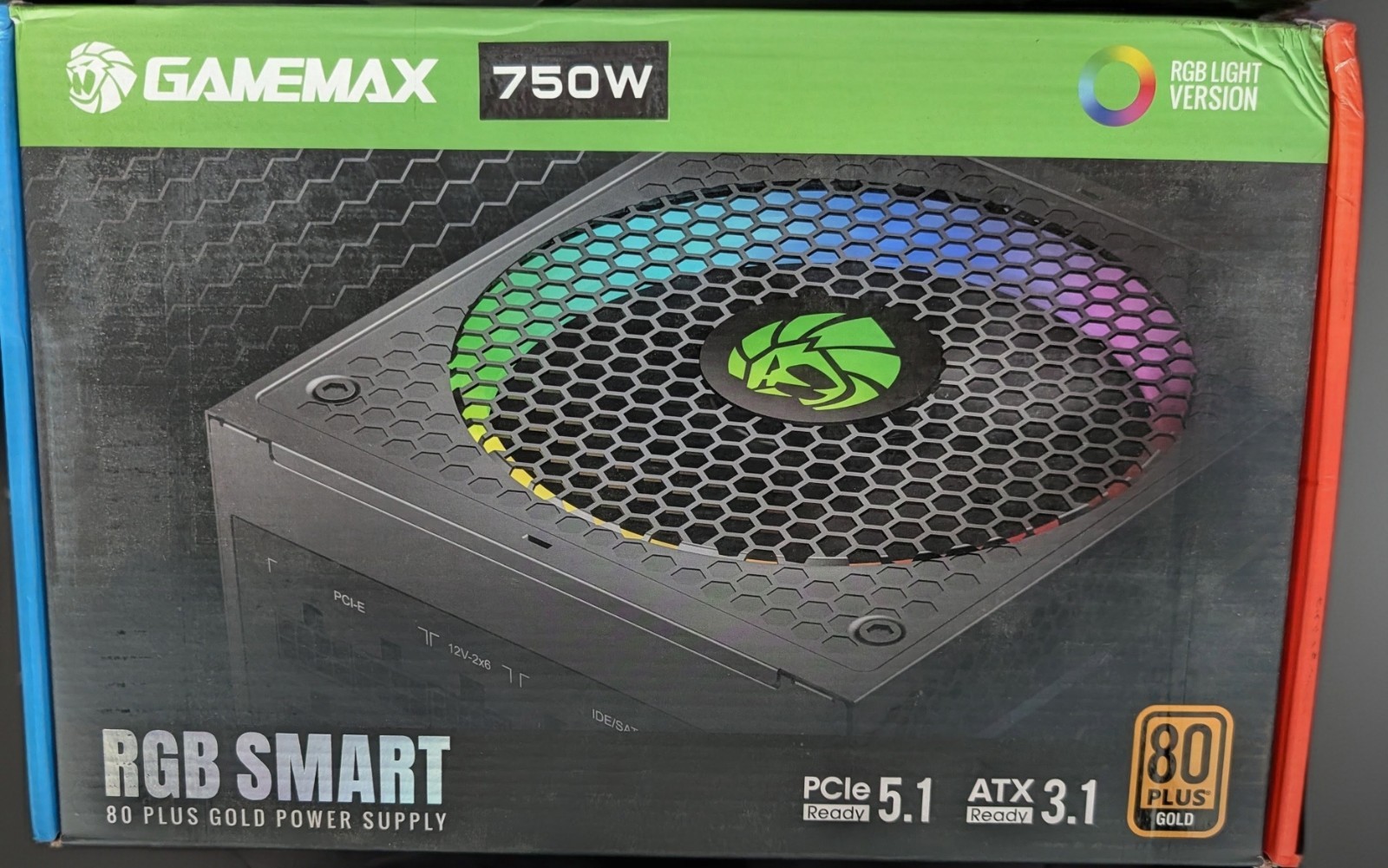 Gamemax 750W RGB Smart 80 Plus Gold Power Supply PSU