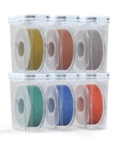 Filament Storage Box, 6 Pack Containers for 3D Printing Filaments