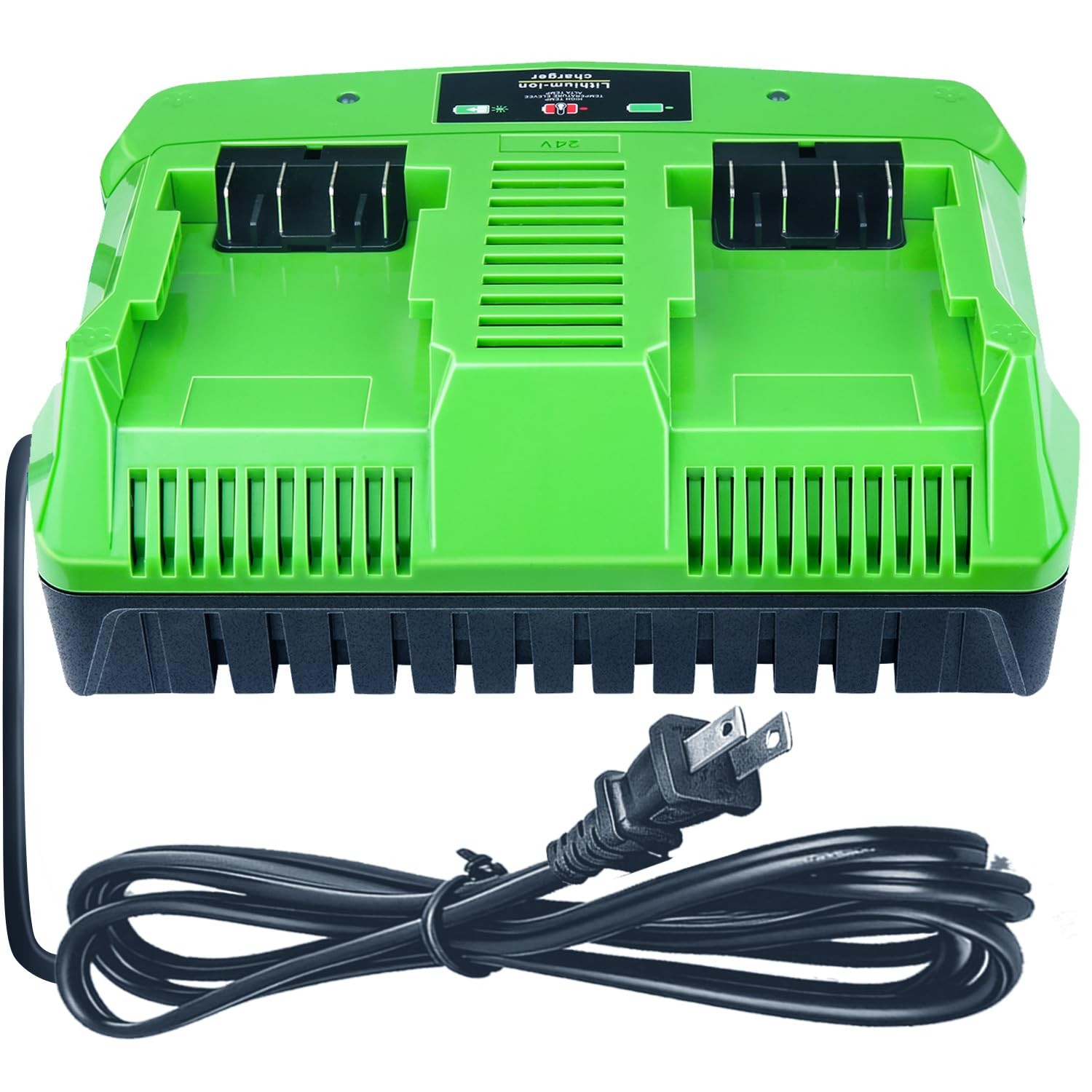 DTK Fast Charging Dual Port Replacement for Greenworks 24V Charger Battery