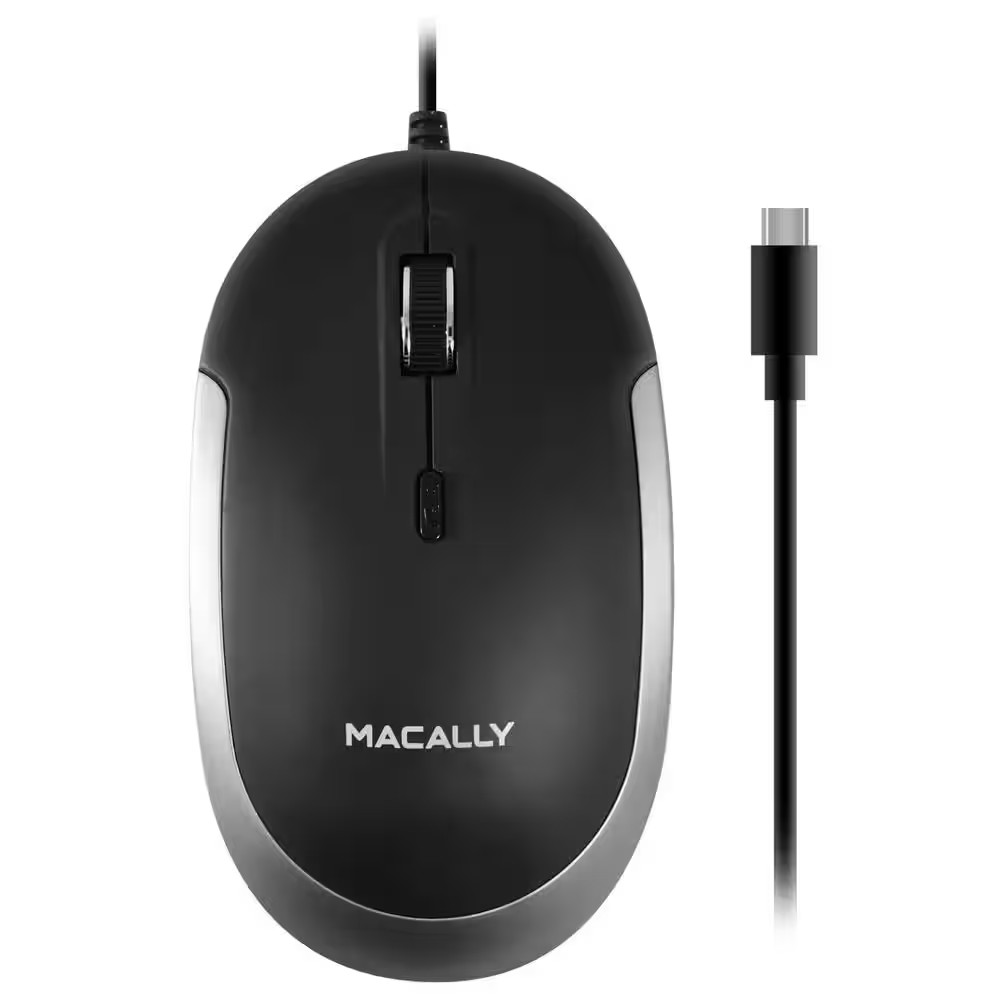 Silent USB Type C Mouse Wired for Mac/Pc, Compact Design and Optical Sensor and