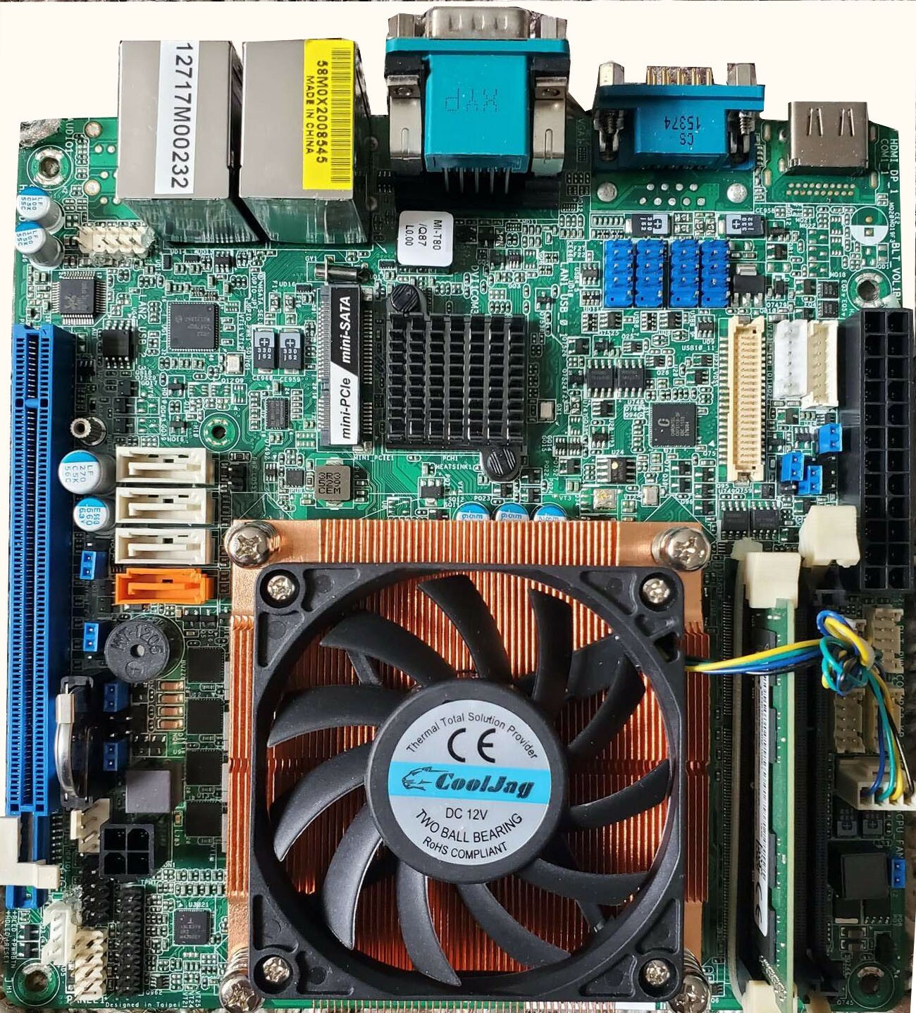 ADlink MI-T80 D33C20 Mini ITX Industrial CPU Board/ CPU and RAM Included.