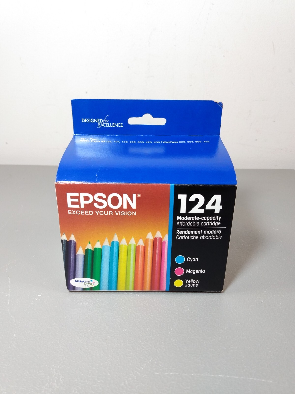 Genuine Epson 124 Ink Cartridges 3 Pack T124520 Expired 02/2022