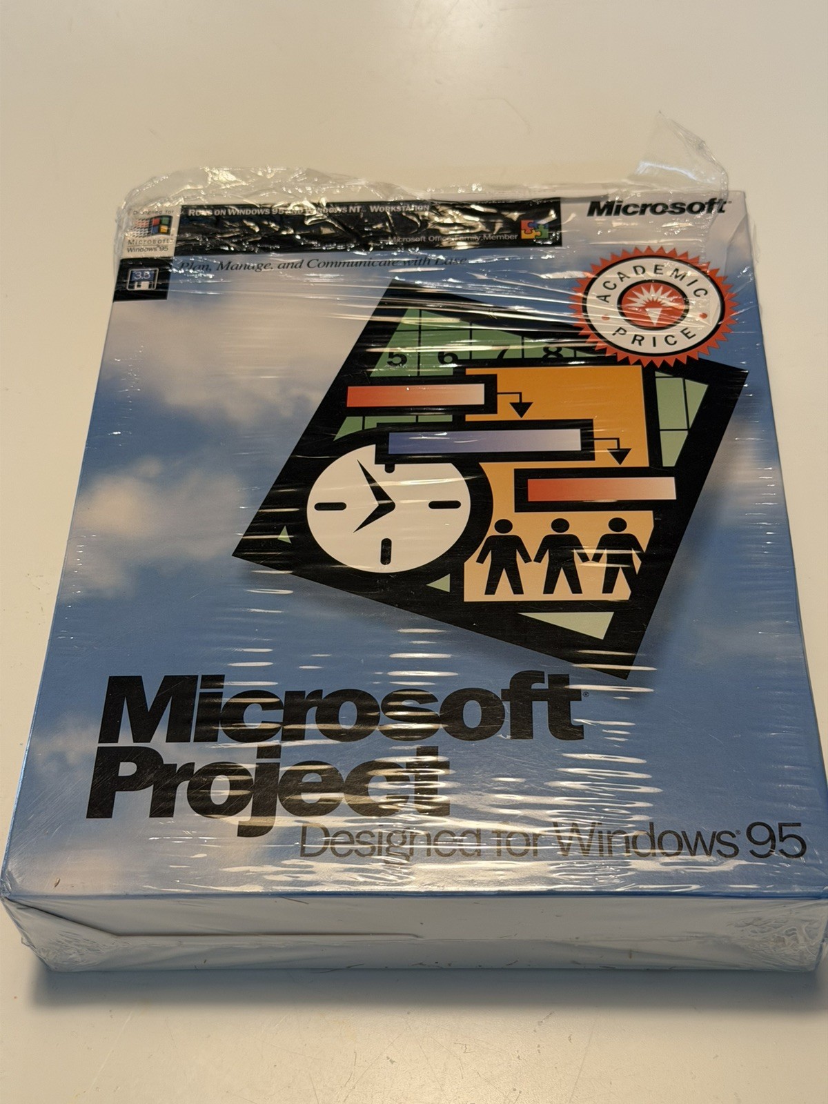 Vintage Microsoft Project Designed for Windows 95 With CD Key CIB Big Box 