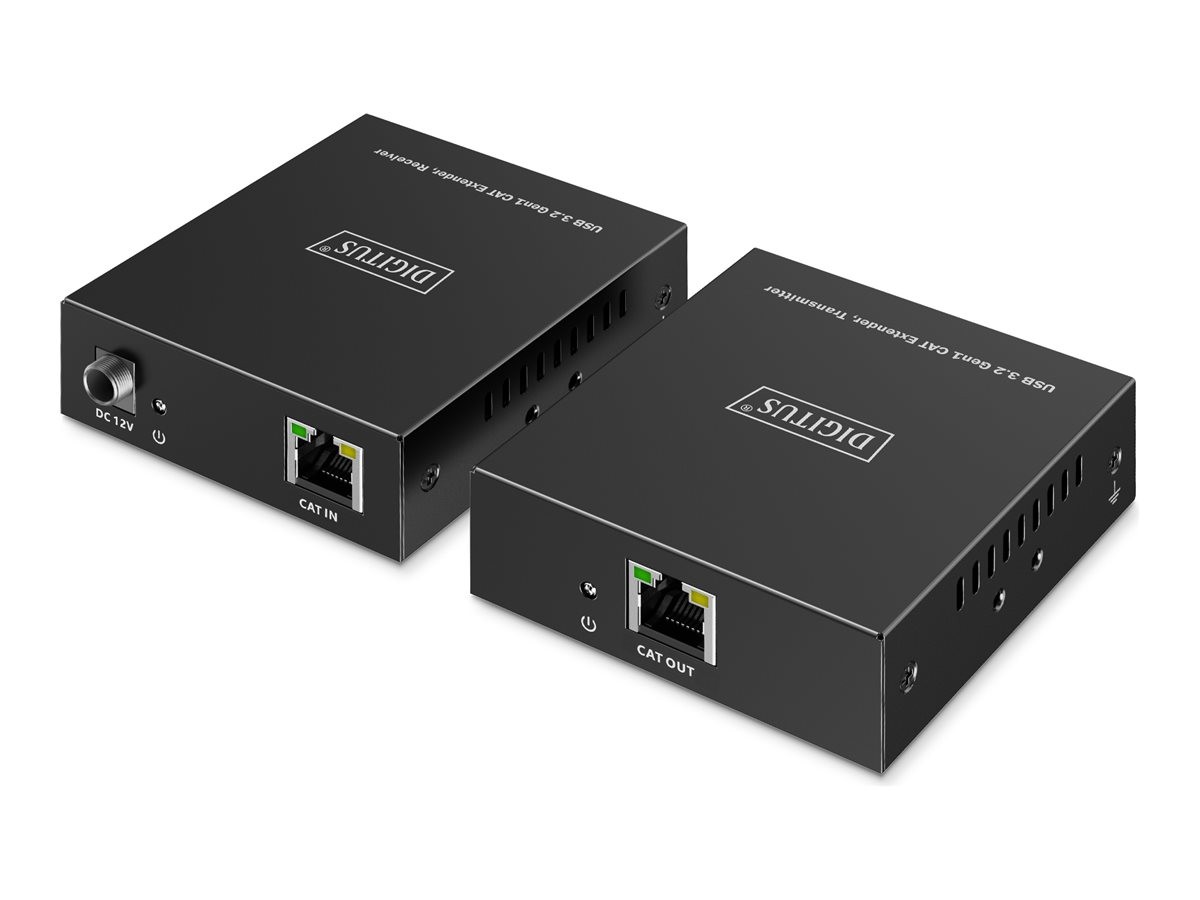 DIGITUS USB 3.2 Gen1 cat Extender 5Gbps 4 Ports 3x USB-A 1x USB-C DA-73121
