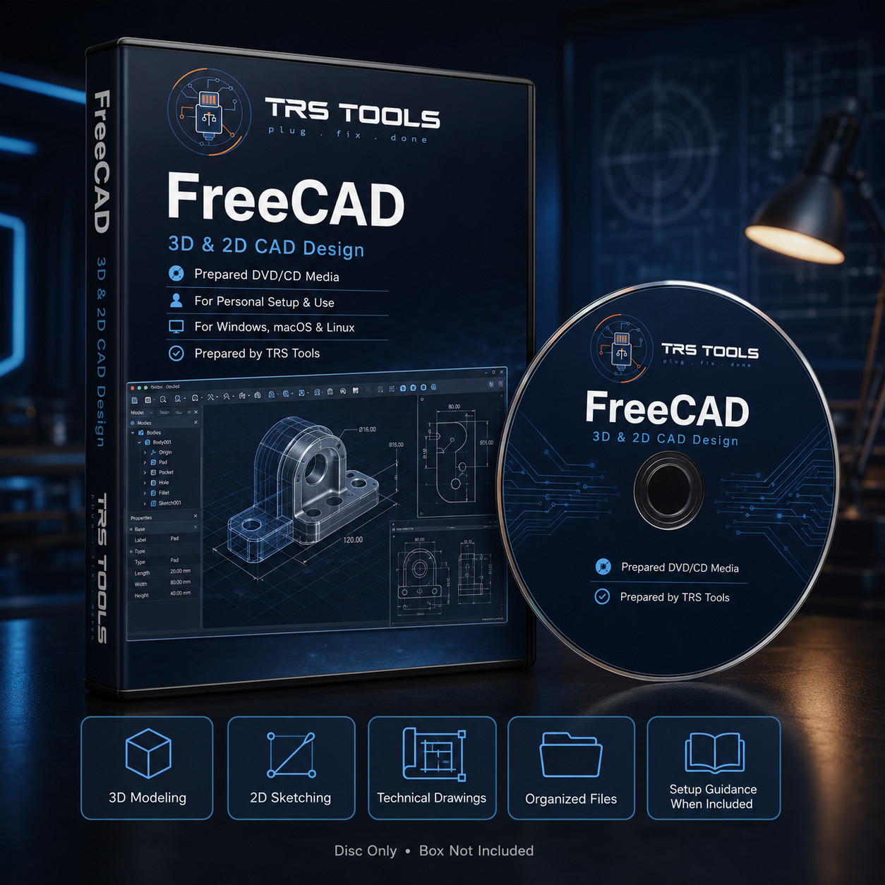 3D CAD Software for Windows  Prepared Physical Media Windows