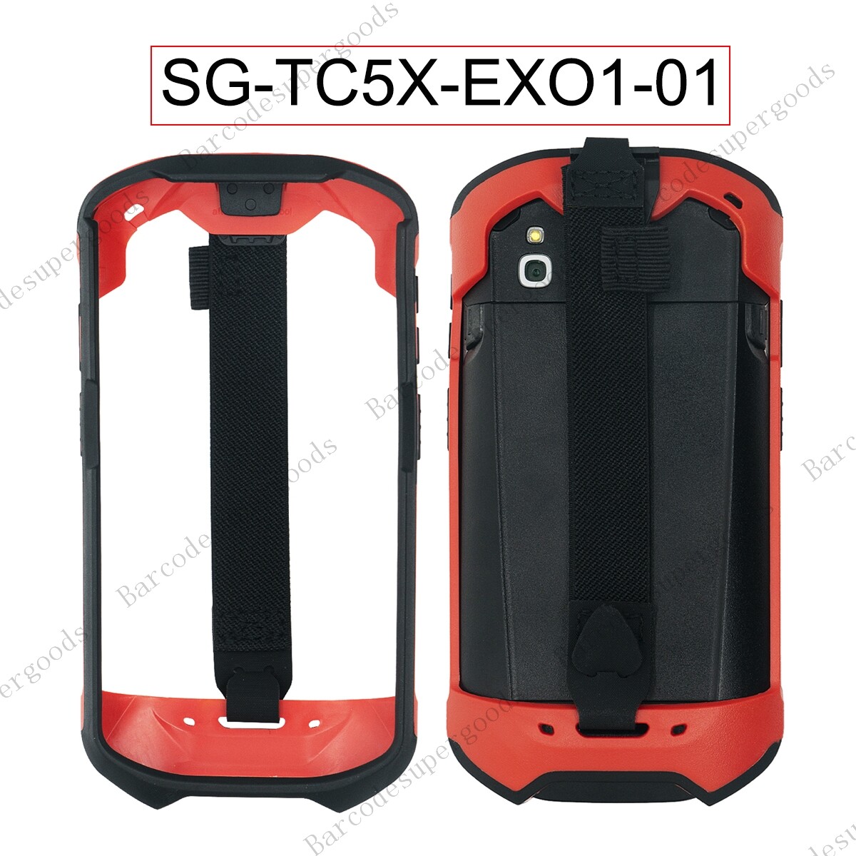 Red & Black Cover Hand Bumper Rugged Boot Case for Zebra TC51  SG-TC5X-EXO1-01