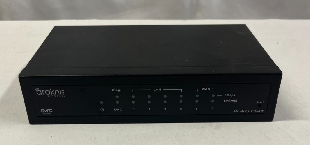 Araknis AN-300-RT-4L2W Dual-WAN Gigabit VPN Router 300 Series, Pre Owned