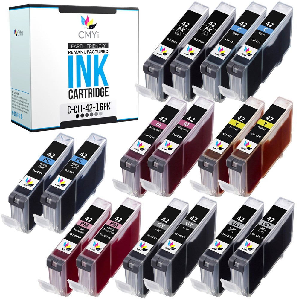 16-Pack CMYi Compatible CLI-42 Multipack Ink for Canon PIXMA PRO-100 PRO-100S