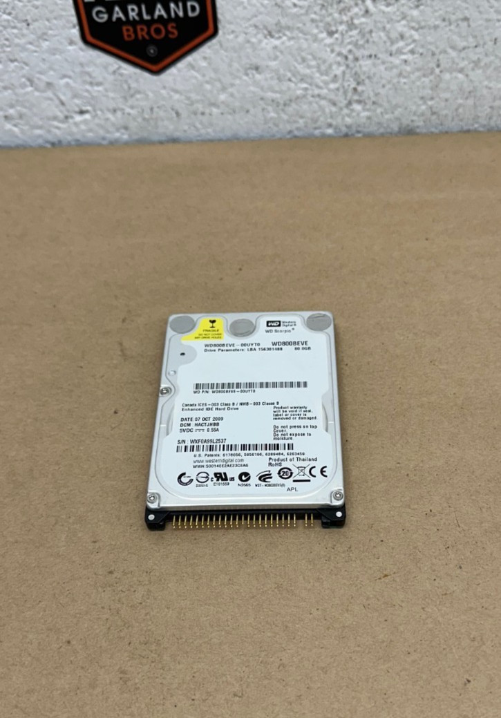 Western Digital WD800BEVE-00UYT0 IDE Hard Drive