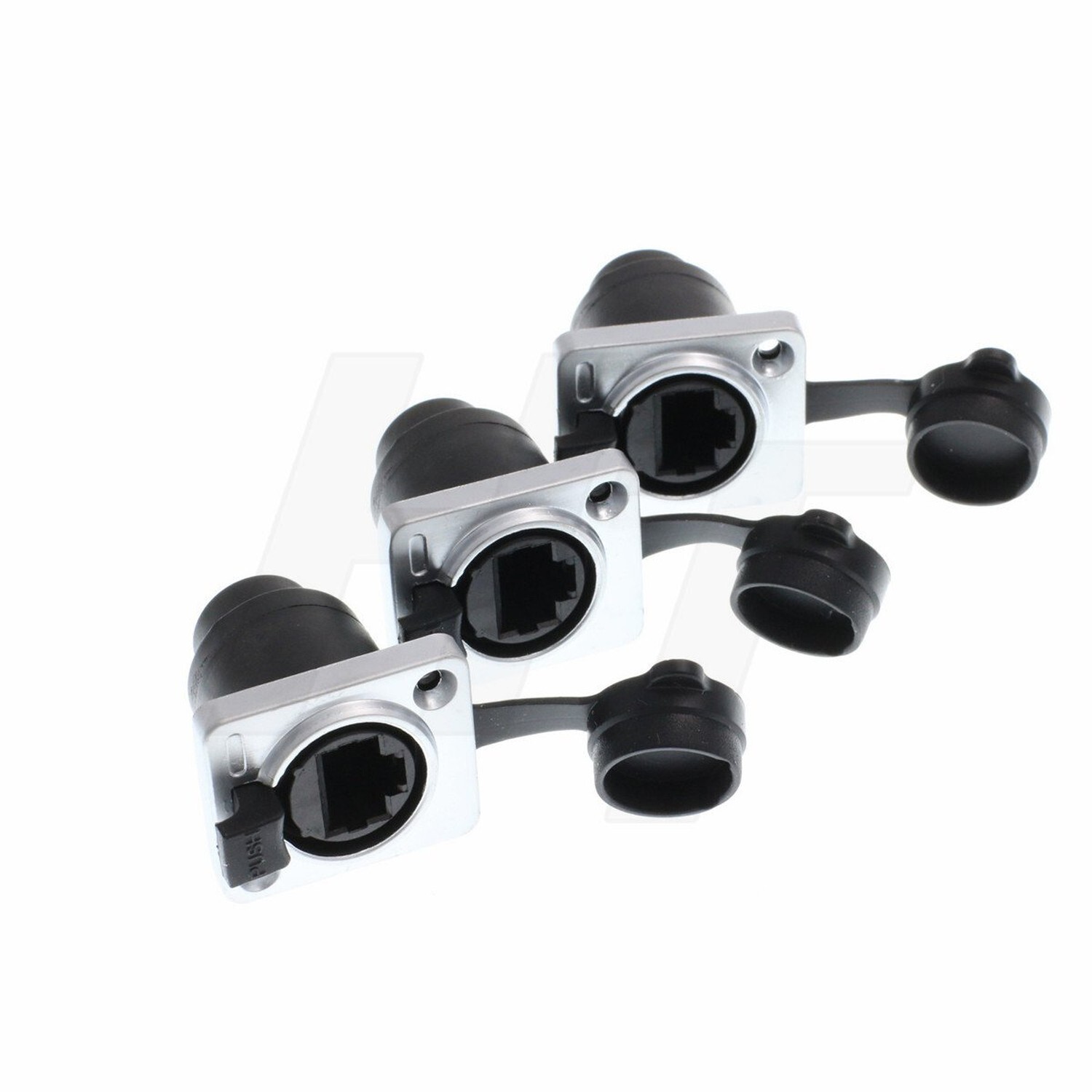 HangTon Panel Mount Waterproof RJ45 Connector Ethernet Network Cat5e Socket F...