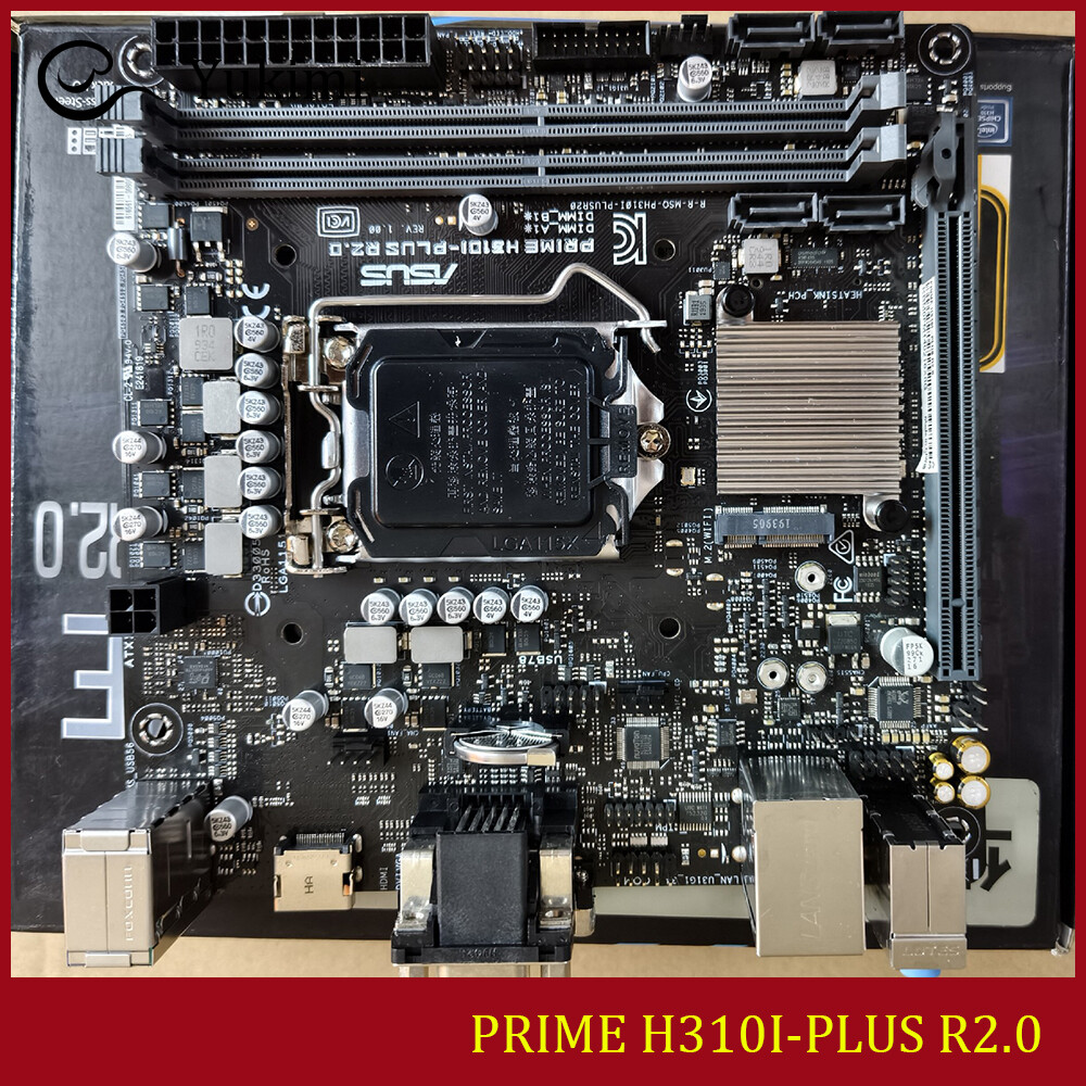 FOR ASUS PRIME H310I-PLUS R2.0 DDR4*2 32GB LGA1151 HDMI VGA Motherboard Test OK