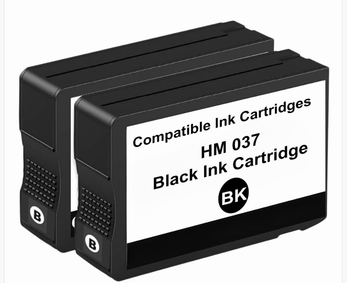 HIRMOD Compatible Ink HM 037 (2 Pack) Compatible with HP Office Jet Pros