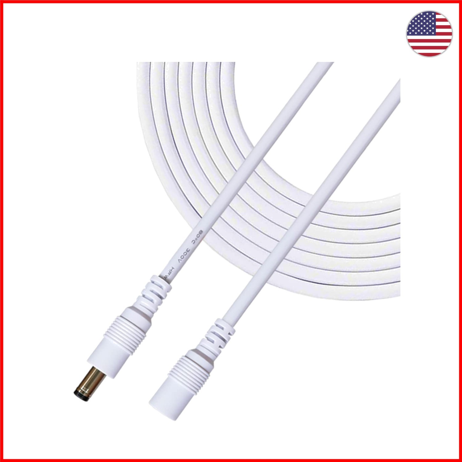 Versatile 10m DC Power Extension Cable 5.5mm x 2.5mm for All Low-Voltage Needs