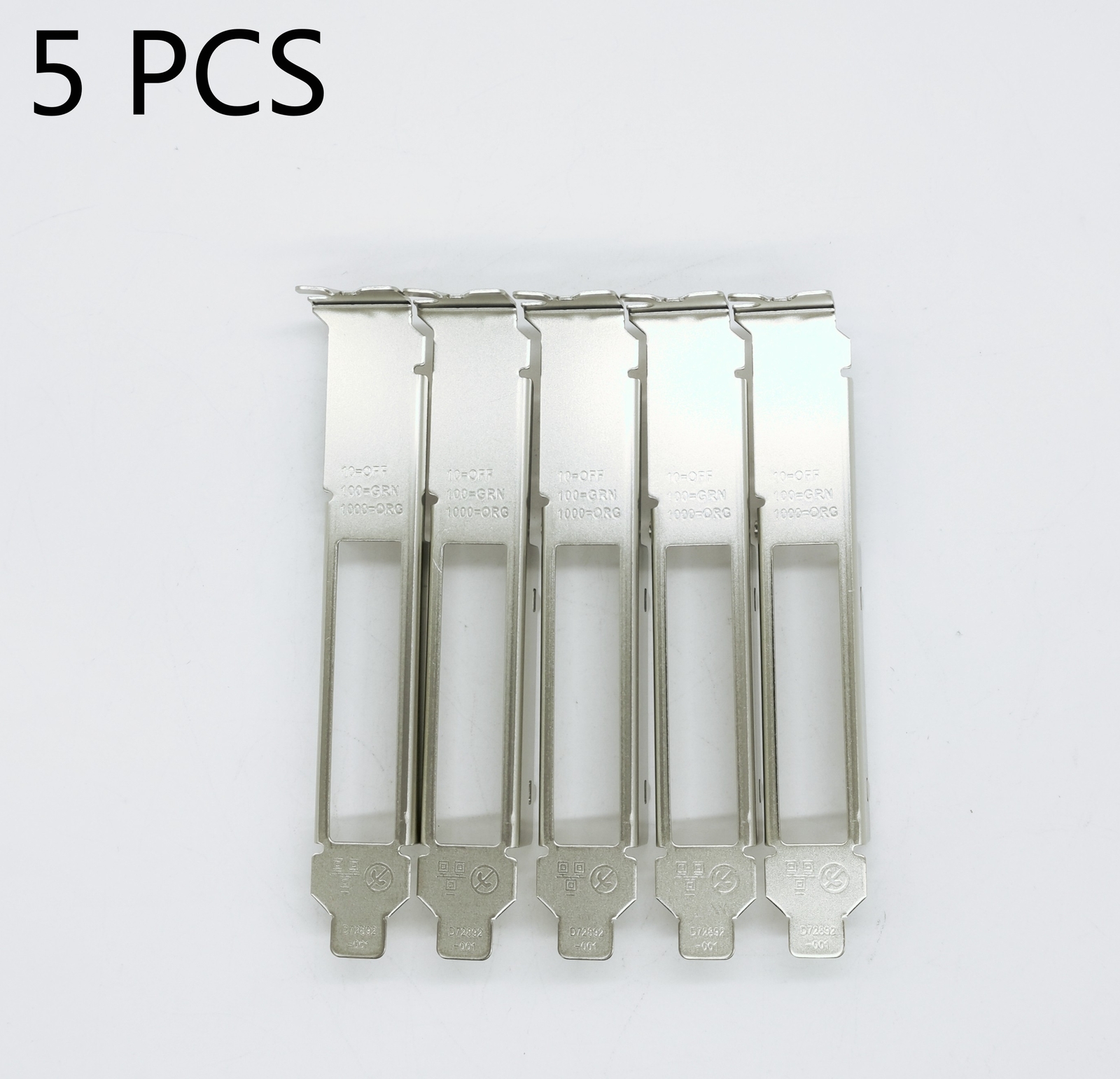 5PC Full Height Bracket for HP NC364T DELL H092P K828C HM9JY YT674 Quad Port NIC
