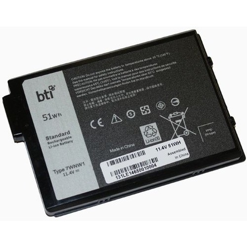 BTI Replacement Li-ion Laptop Battery for Dell Latitude, 11.4V, 3-Cell 7WNW1-BTI