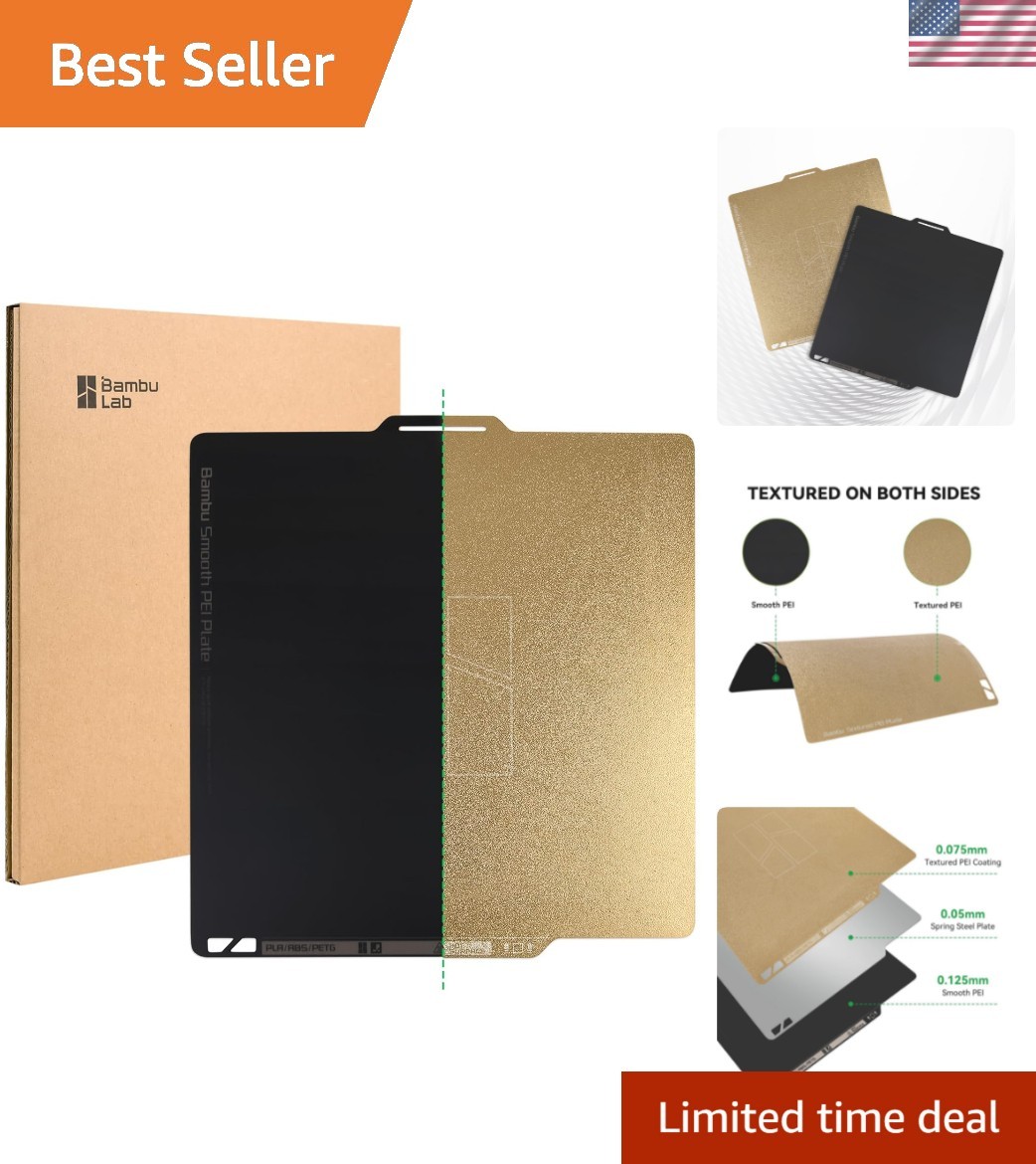 Bamboo PEI Build Plate - Dual Sided for Superior Adhesion (257x257mm)