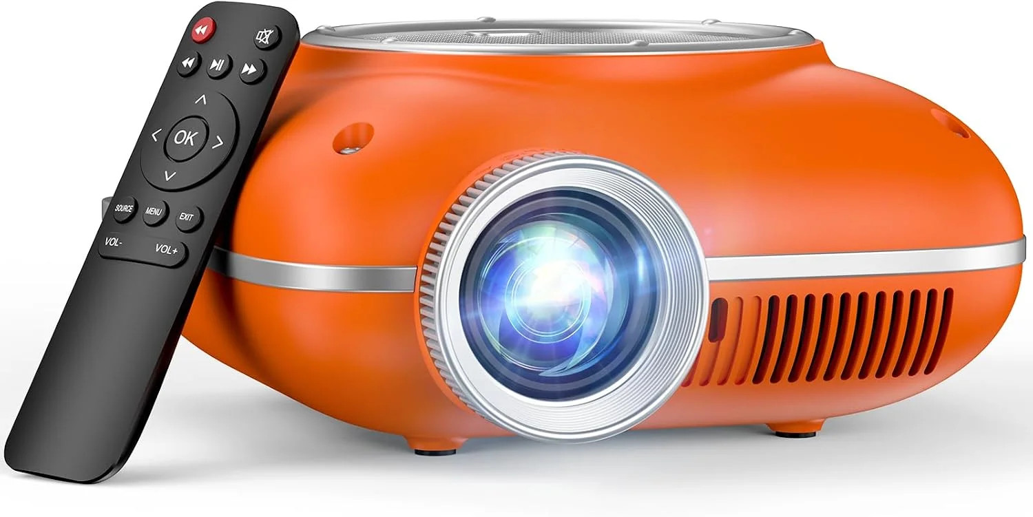 Mini Projector with Two -Way Bluetooth, Portable Projector for Home Theater Use,