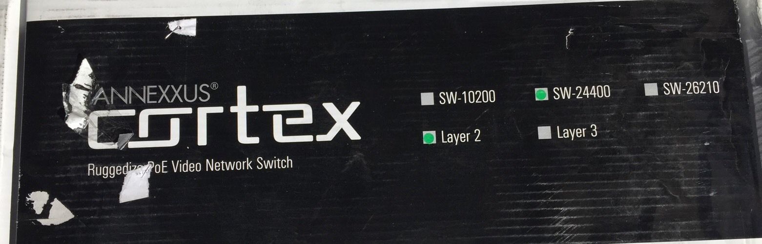 i3-INTERNATIONAL ANNEXXUS CORTEX STACKABLE PoE VIDEO NETWORK SWITCH SW-24400