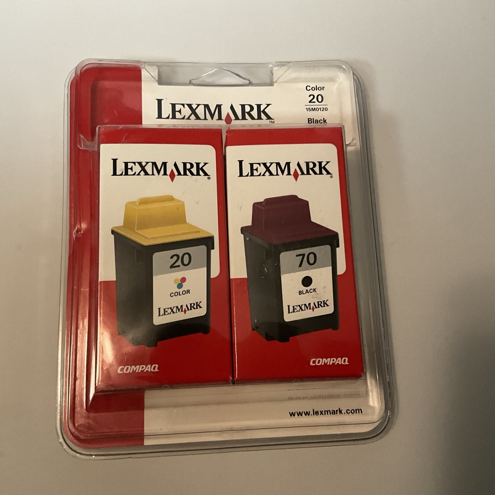 Genuine Lexmark 20 /70 Color & Black Inkjet Printer Cartridges NEW 2002