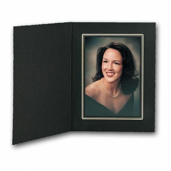4X6 BLACK / GOLD GRADUATION PICTURE FRAME (100 PACK) -  BUCKEYE MATTE CARDSTOCK