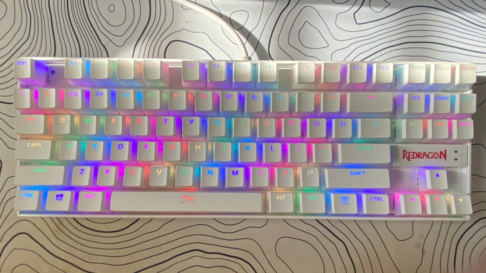 Redragon Kumara K552 W RGB  Mechanical Gaming Compact Keyboard *SLIGHTLY USED*
