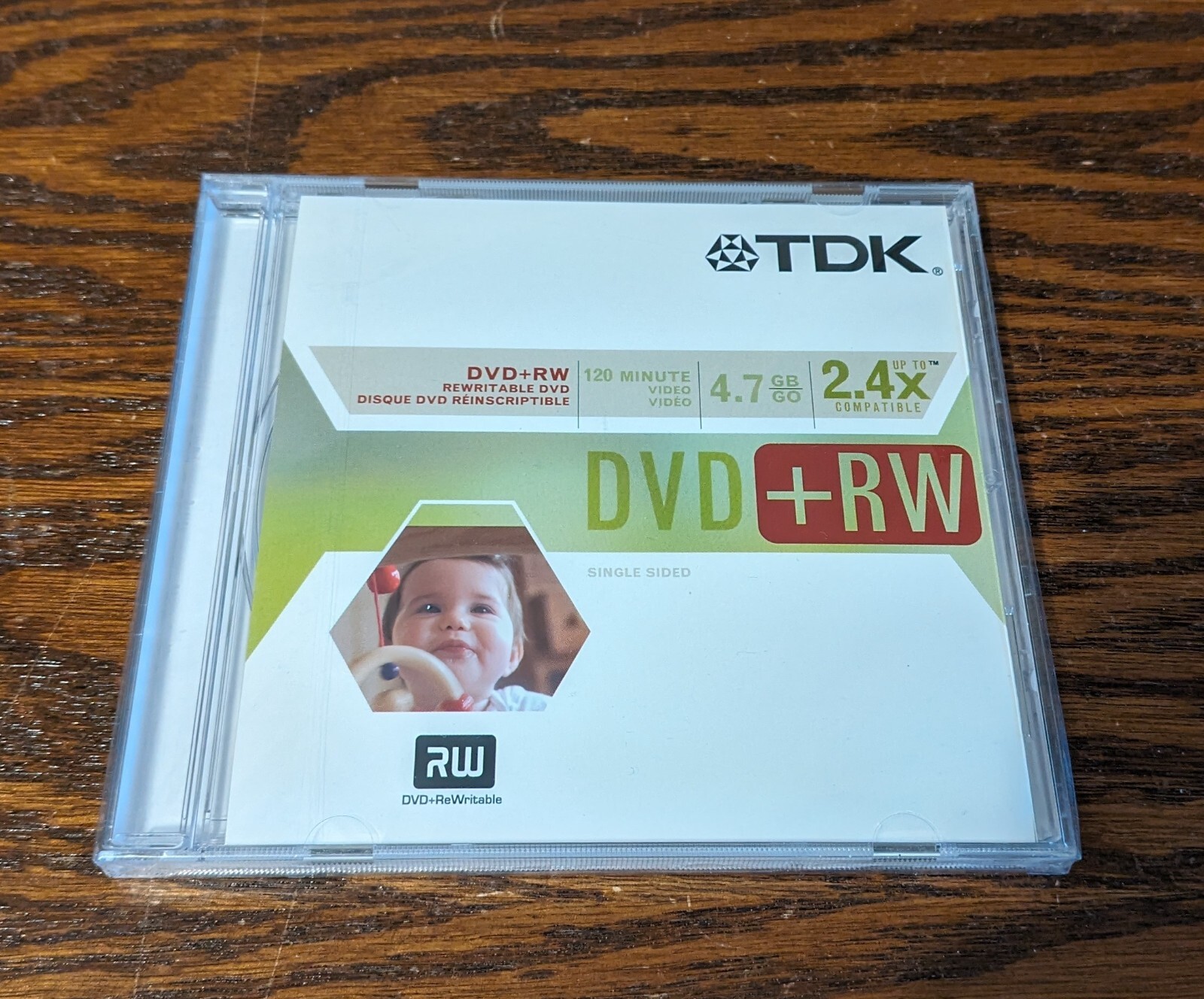 TDK DVD+RW 4.7GB 2.4X Write Speed Rewritable Disc (Brand New & Factory Sealed)