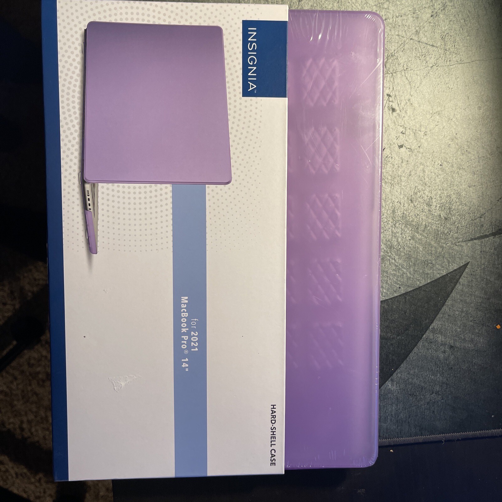 Insignia- Hard-Shell Case for 2021 and 2023 MacBook Pro 14" - Frosted Purple