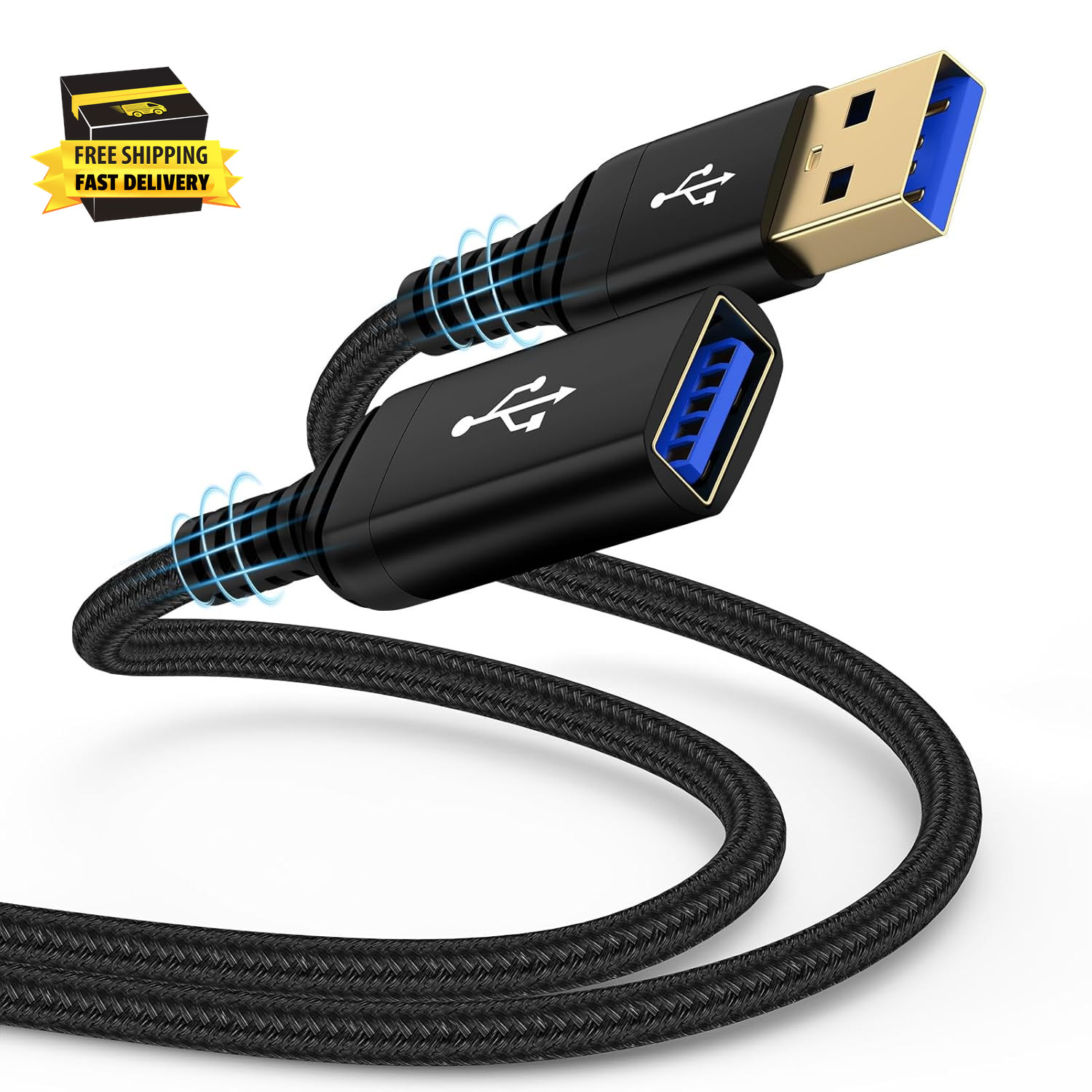 USB Extension Cable, 10FT Long USB Extender USB 3.0 Extension Cable, Male to Fem