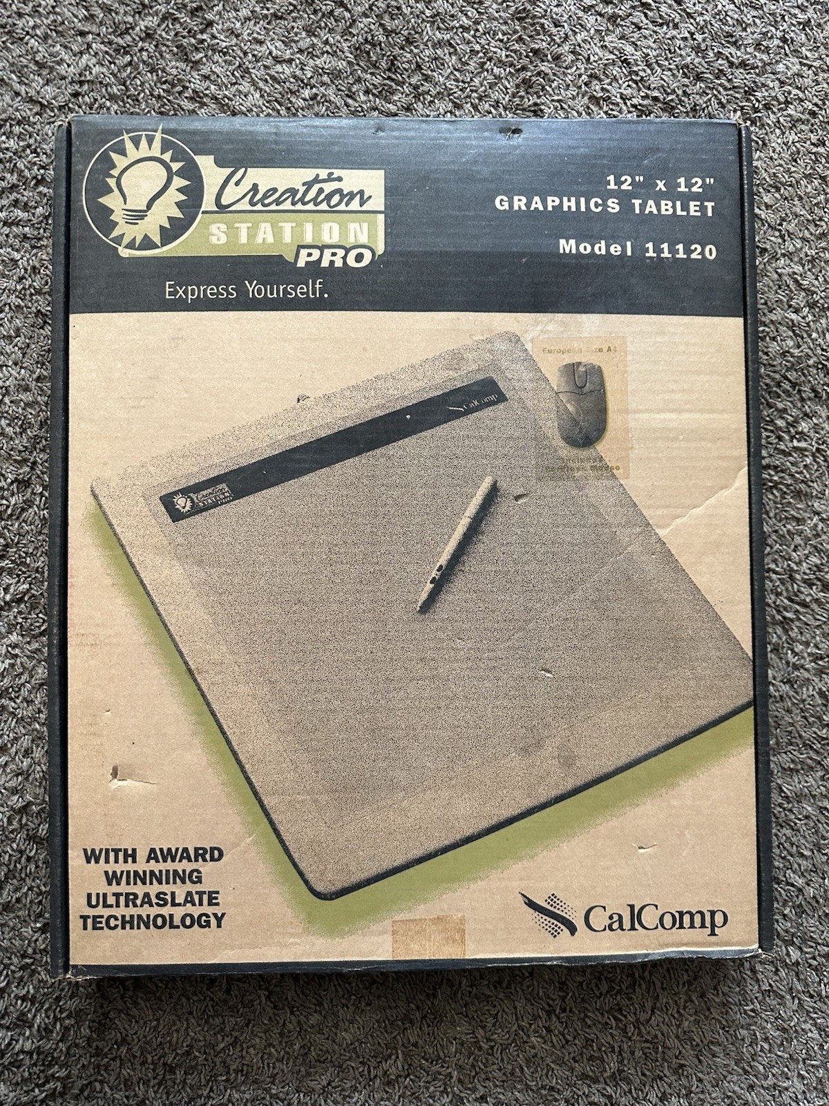 Vintage 1990s CalComp Creation Station Pro Graphics Tablet #11120 New In Box Big