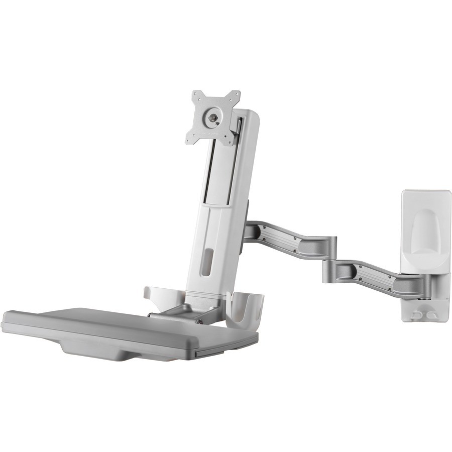 Amer Mounts Up to 24" Screen Size Articulating Sit/Stand Extended Workstation