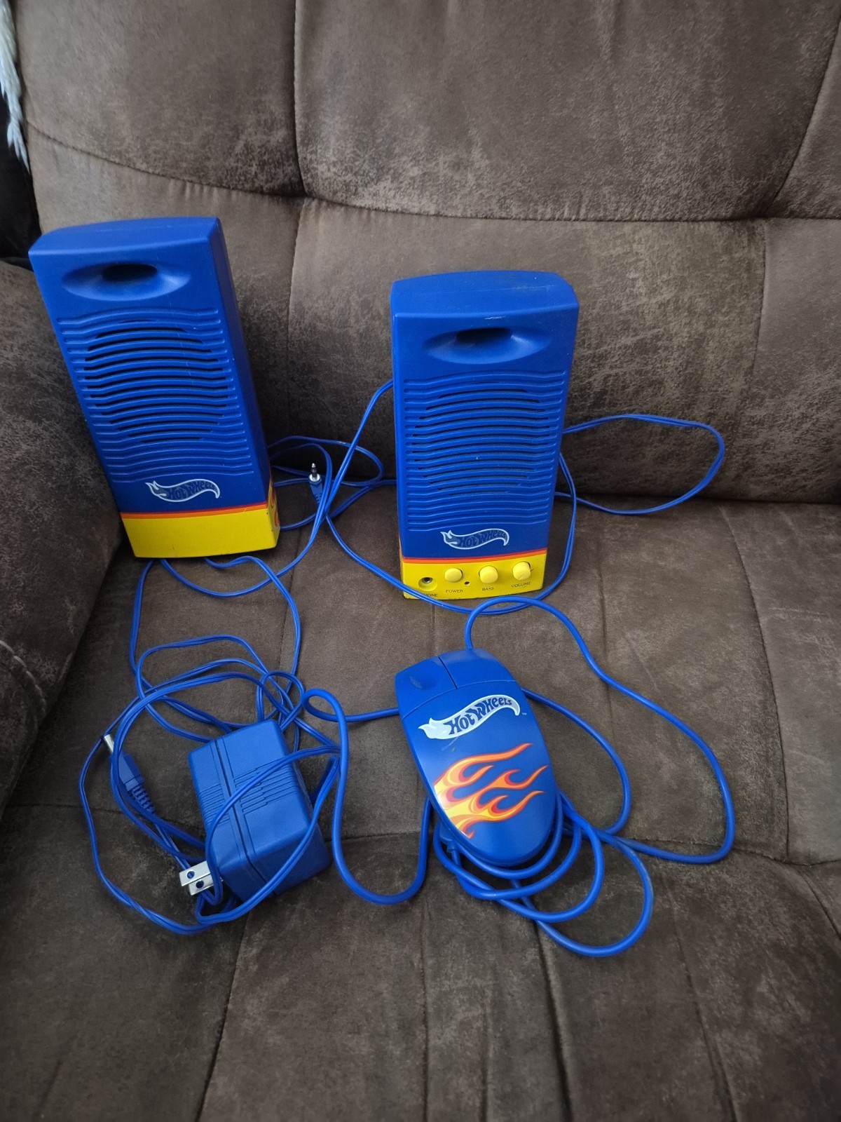 Hot Wheels Computer Mouse & Amplified Multimedia Speakers 1999 Mattel Vintage