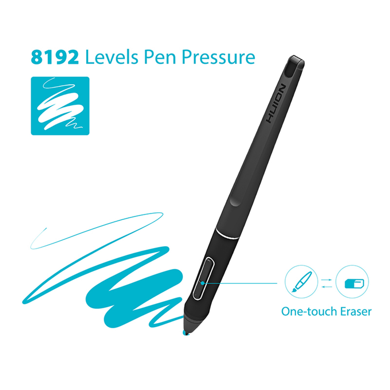 For HUION KAMVAS Pro 13/Pro 12/Pro 16 PW507 Battery-free  Touch Screen Stylus DS