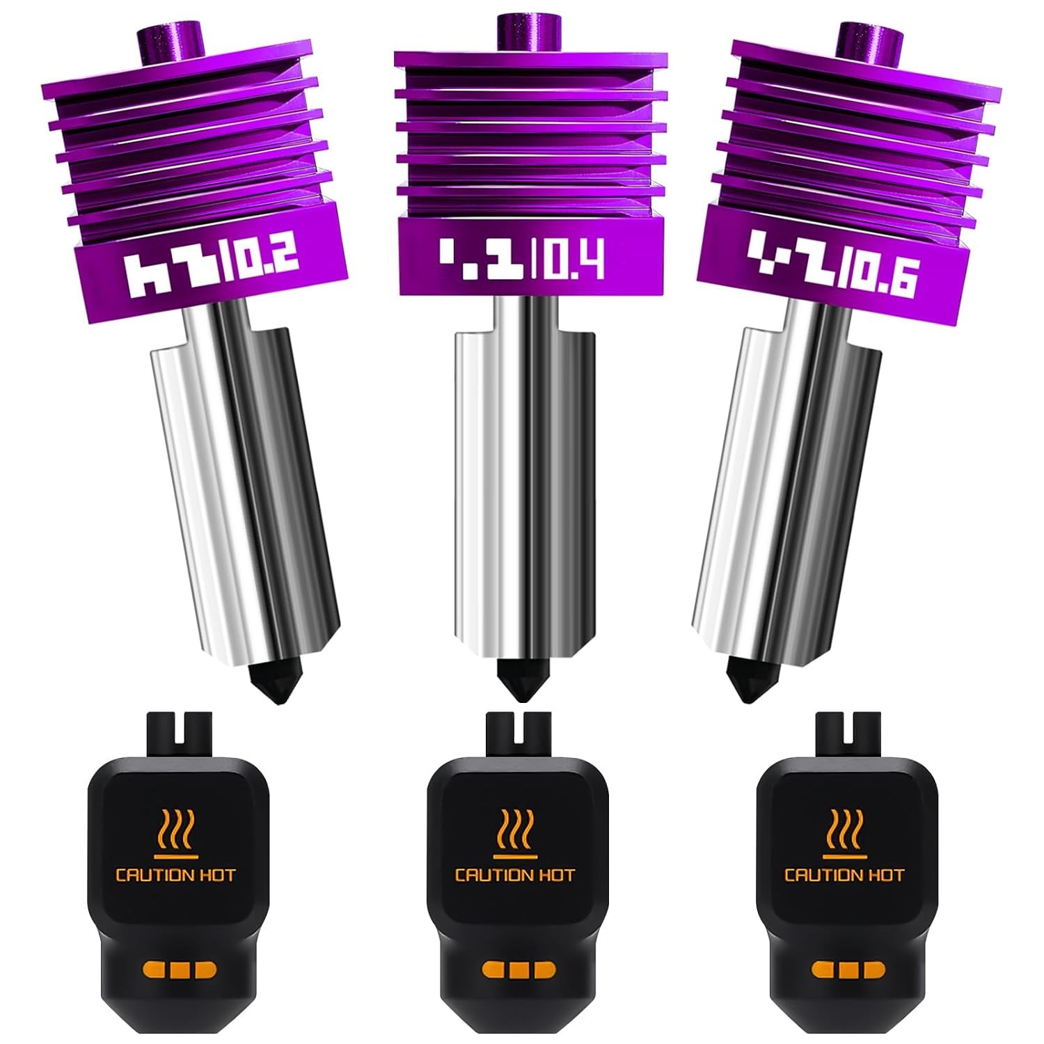 3PK 0.2/0.4/0.6mm MPVD Hotend Bambu Lab X2D /P2S /H2D /H2C /H2S Print Head