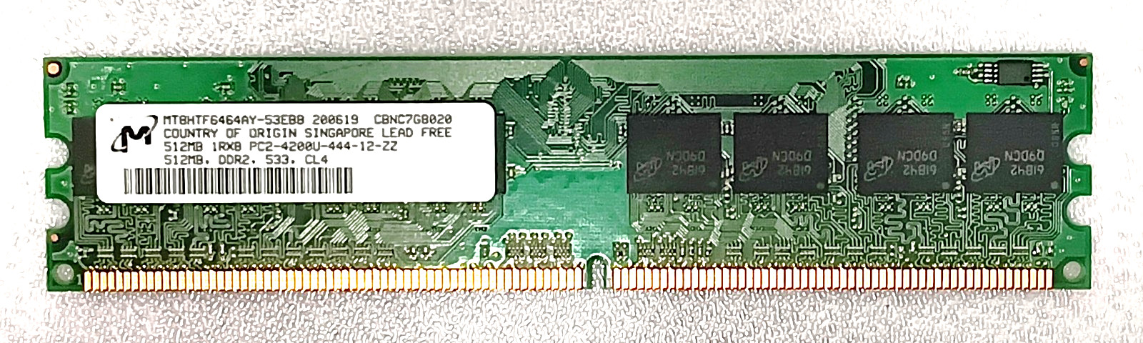 Micron MT8HTF6464AY-53EB8 512MB DDR2 PC2-4200U 533MHz DIMM 240pin Memory (ehp21)