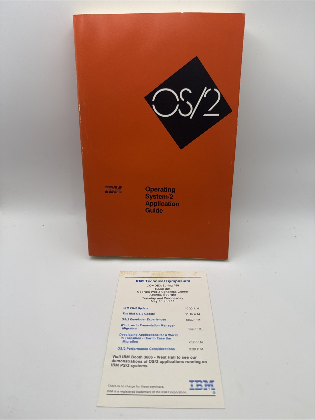 IBM OS/2 Operating System/2 Application Guide 1988 COMDEX Spring 88 Vintage