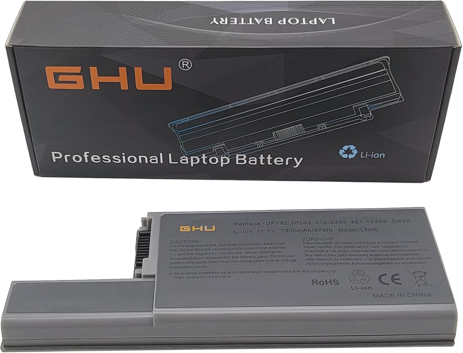 New Battery 87 WH Replacement for CF623 DF192 MM165 WN979 312 0538 Compatible