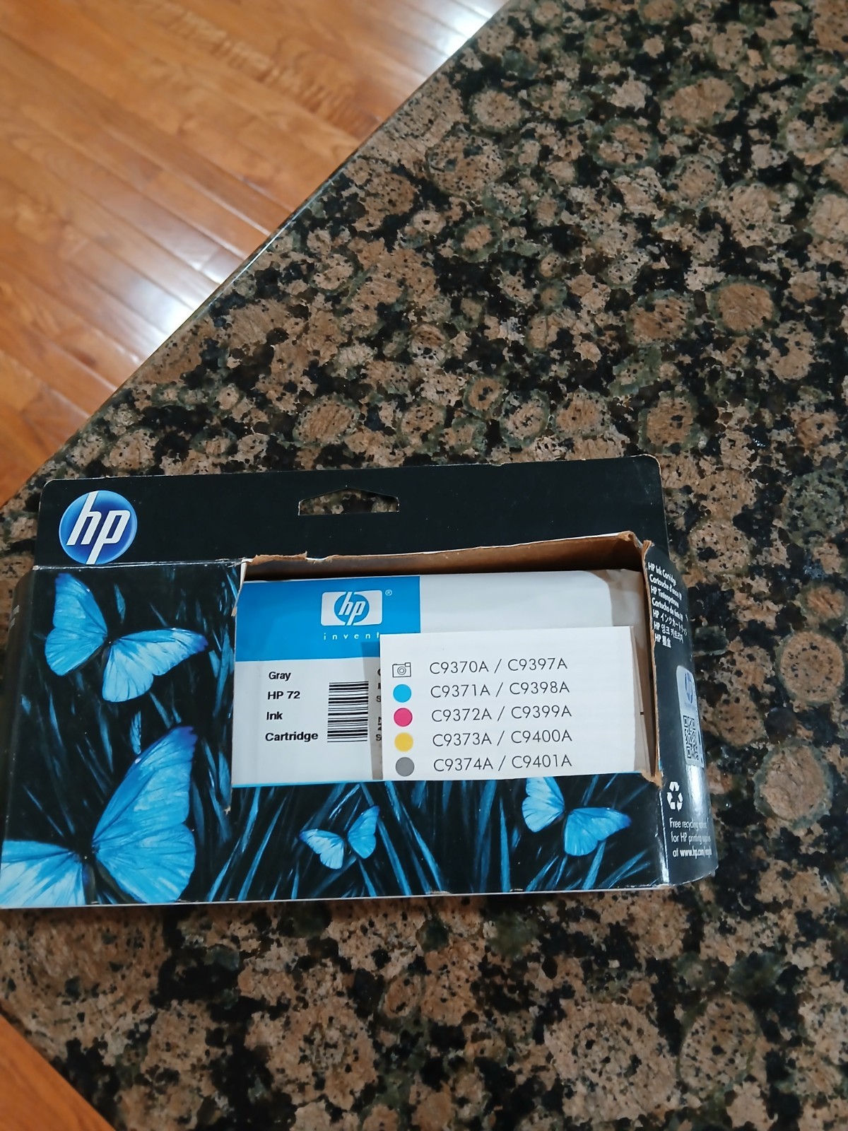 HP DesignJet 72 Gray Ink Cartridge 130ml Genuine Original OEM Exp 2021 C9374A